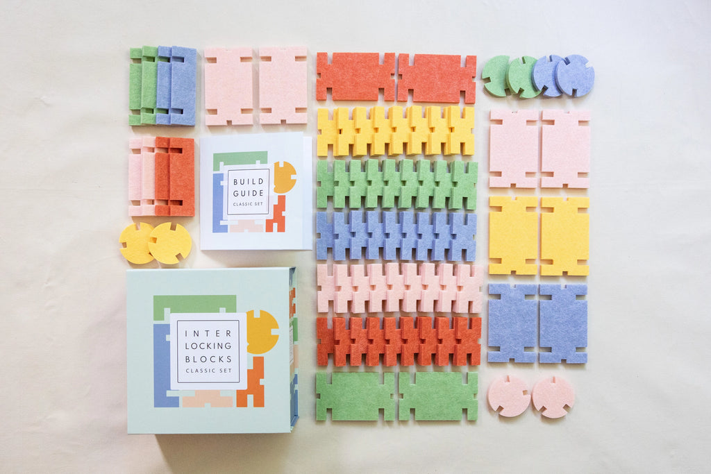 Interlocking Block Assortment Interlocking Blocks - Classic Set – The Modern Munchkin Co.